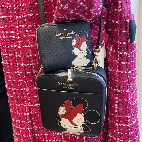 Kate Spade Disney Minnie Mouse Daisy Vanity Crossbody Bag & Zip Around Wallet - Picture 3 of 16